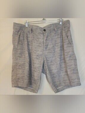 PLAYBOY Gray Heathered Flat Front Men's Shorts